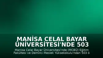 Manisa Celal Bayar Üniversitesi'nde 503 Öğrenci Mezun Oldu