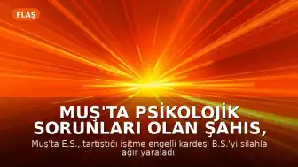 Muş'ta Psikolojik Sorunları Olan Şahıs, Kardeşini Vurduktan Sonra Polise Ateş Açtı: Operasyonla Etkisiz Hale Getirildi