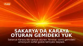 Sakarya'da Karaya Oturan Gemideki Yük Tahliyesi Başladı