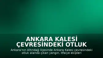Ankara Kalesi Çevresindeki Otluk Alanda Yangın Çıktı