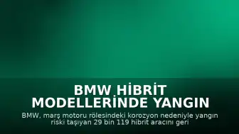 BMW Hibrit Modellerinde Yangın Riski: 29 Bin Araç Geri Çağrılıyor