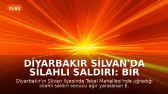 Diyarbakır Silvan'da Silahlı Saldırı: Bir Kişi Hayatını Kaybetti