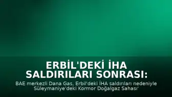 Erbil'deki İHA Saldırıları Sonrası: Dana Gas Süleymaniye'deki Faaliyetlerini Durdurdu