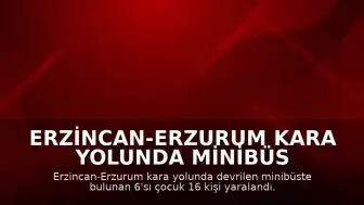 Erzincan-Erzurum Kara Yolunda Minibüs Devrildi: 16 Yaralı