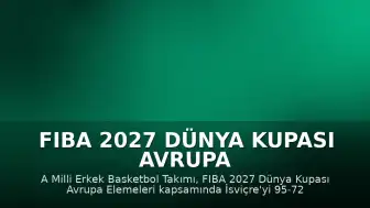 FIBA 2027 Dünya Kupası Avrupa Elemeleri: A Milli Erkek Basketbol Takımı İsviçre Karşısında Galip Geldi