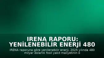 IRENA Raporu: Yenilenebilir Enerji 480 Milyar Dolarlık Fosil Yakıt Maliyetini Engelledi