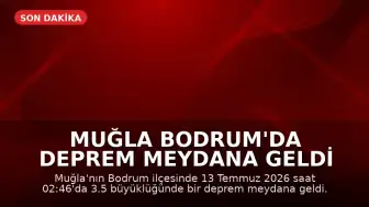 Muğla Bodrum'da Deprem Meydana Geldi
