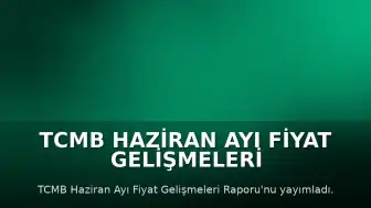 TCMB Haziran Ayı Fiyat Gelişmeleri Raporu: Enflasyon Ana Eğiliminde Sınırlı Gerileme