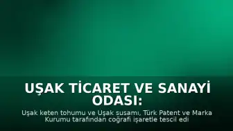 Uşak Ticaret ve Sanayi Odası: "Uşak keten tohumu ve Uşak susamı coğrafi işaretle tescillenerek kentin tescilli ürünleri arasındaki yerini aldı"