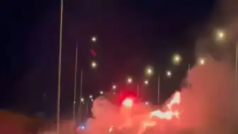 Silivri'de Seyir Halindeki Otomobil Alev Aldı
