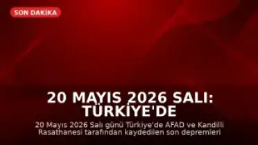 20 Mayıs 2026 Salı: Türkiye'de Meydana Gelen Son Depremler