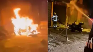 Beyoğlu'nda Motosiklet Kundaklama Anı Güvenlik Kamerasında: 'Gaza Basma' Tartışması Şüpheliyi Ele Verdi