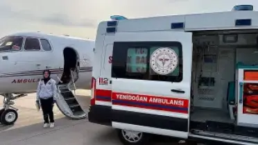 Bilge Bebek, Doğuştan Kalp Deliliği Nedeniyle Ambulans Uçakla Ankara'ya Nakledildi
