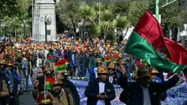 Bolivya'da Binlerce Madenci Hükümeti Protesto Etti