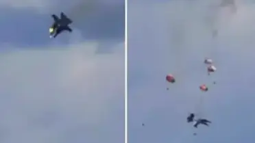 Gösteri sırasında savaş jetleri havada çarpıştı: 4 pilot paraşütle kurtuldu