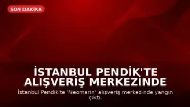 İstanbul Pendik'te Alışveriş Merkezinde Yangın