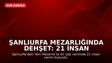 Şanlıurfa Mezarlığında Dehşet: 21 İnsan Cenini Bulundu