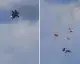 Gösteri sırasında savaş jetleri havada çarpıştı: 4 pilot paraşütle kurtuldu