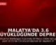 Malatya'da 3.6 büyüklüğünde deprem kaydedildi