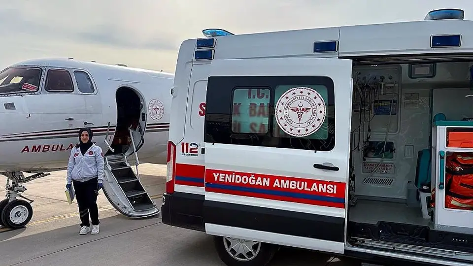 Bilge Bebek, Doğuştan Kalp Deliliği Nedeniyle Ambulans Uçakla Ankara'ya Nakledildi