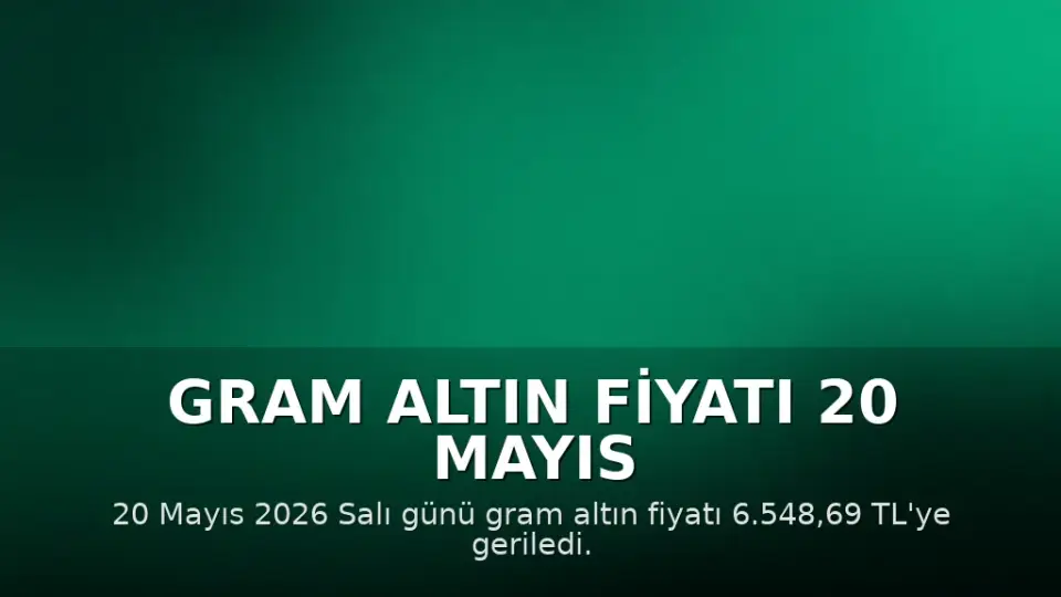 Gram Altın Fiyatı 20 Mayıs 2026'da Güncellendi