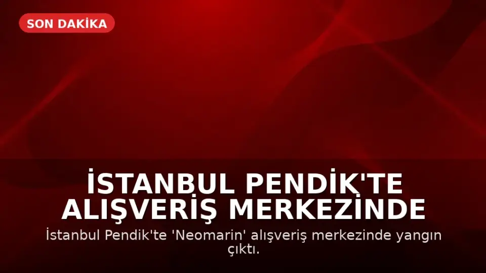 İstanbul Pendik'te Alışveriş Merkezinde Yangın