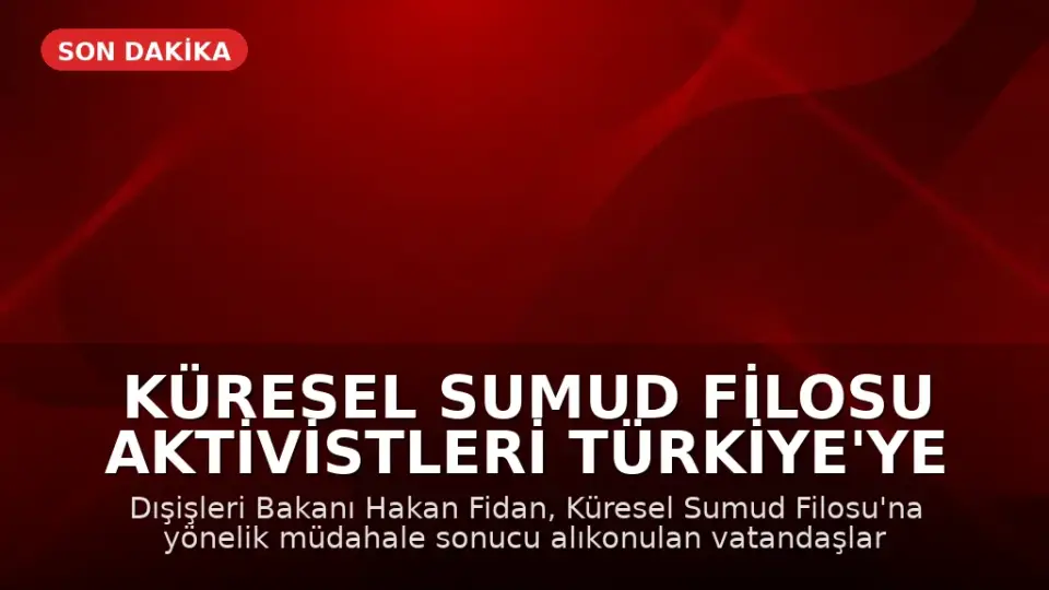 Küresel Sumud Filosu Aktivistleri Türkiye'ye Dönüyor