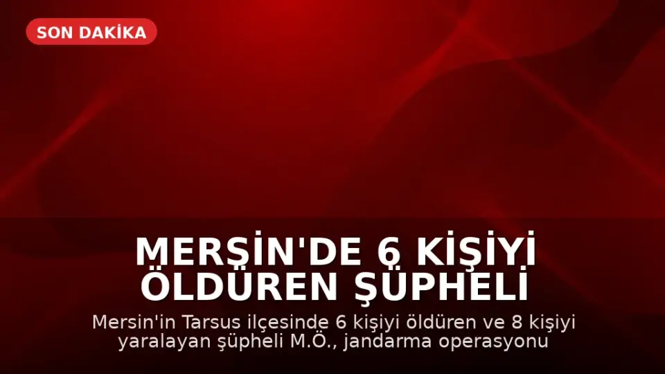 Mersin'de 6 Kişiyi Öldüren Şüpheli İntihar Etti