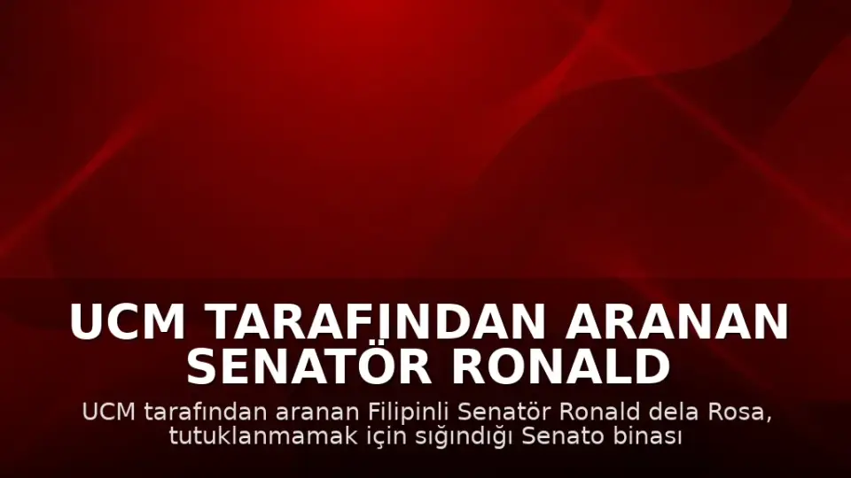 UCM Tarafından Aranan Senatör Ronald dela Rosa'dan Kaçış Girişimi