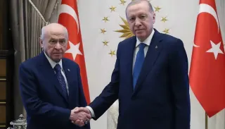 Erdoğan ve Bahçeli Beştepe'de Görüştü