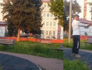 Parkta Oyuncak Silahla Atış Talimi Yaptırıldı