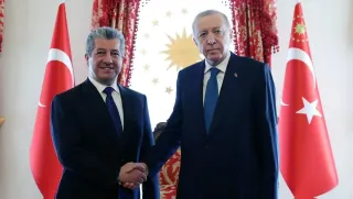 Cumhurbaşkanı Erdoğan, IKBY Başbakanı Barzani'yi Kabul Etti