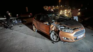 Otomobil ile çarpışan motosiklet sürücüsü ağır yaralandı