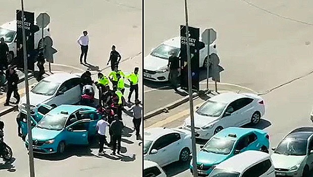 Saldırganların Taksi Sürücüsünü Rehin Aldığı An Kamerada: Kovalamaca Sonrası Yakalandılar