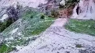 Tokat'ta Heyelan Güvenlik Kamerasına Yansıdı