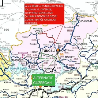 Tunceli Valiliği'nden Tunceli-Ovacık Yolunda Kontrollü Patlatma Açıklaması