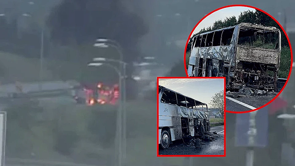 Tuzla TEM Otoyolu'nda Tur Otobüsünde Yangın: 43 Yolcu Tahliye Edildi