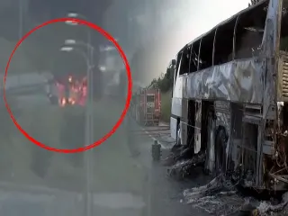 Tuzla'da Tur Otobüsü Motor Kısmından Alev Aldı: 43 Yolcu Tahliye Edildi