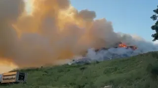 Ümraniye'de Boş Arazide Yangın Çıktı